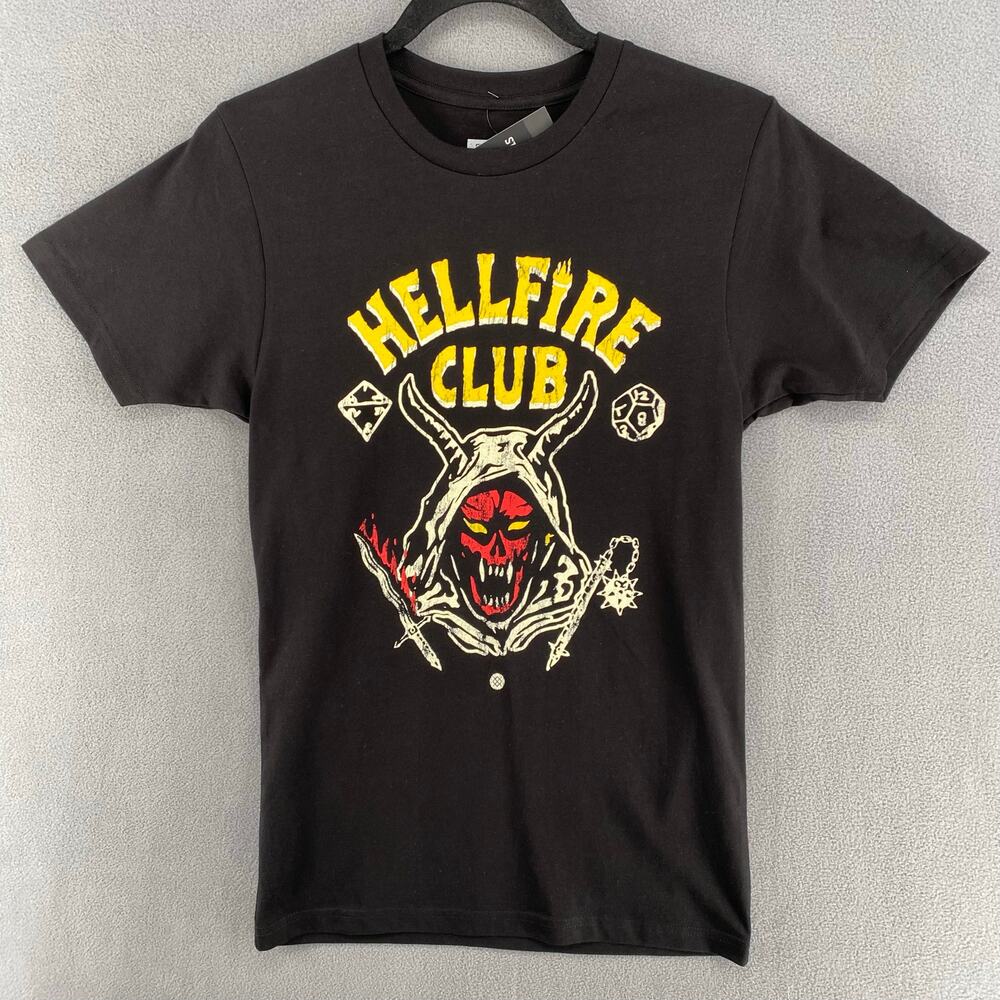 Stance Hellfire Club T Shirt XS Unisex Short Sleeve Black Stranger Things‎